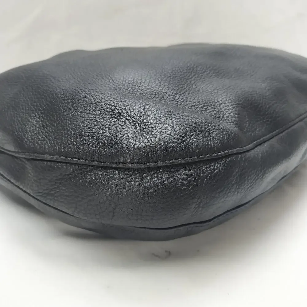 Michael Kors Black Pebbled Leather Chain Strap Crossbody Bag